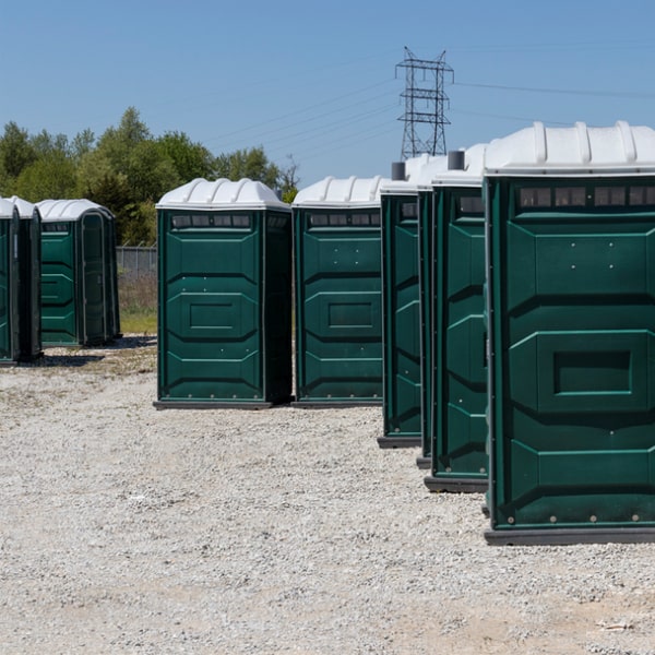 how much space is needed to set up the event portable restrooms at the event